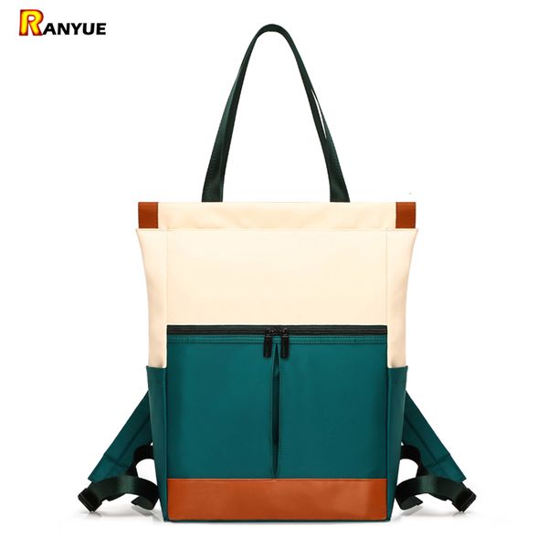 

nylon waterproof 15.6 lapbackpack women large capacity ladies hand double shoulder bags female bagpack satchel travel bolsa