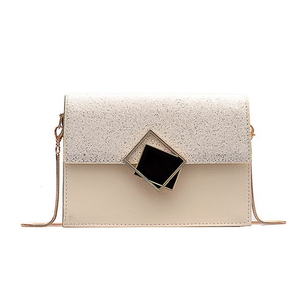 

35#flip small square bag 2019 summer fashion new straw women's designer handbag lock chain shoulder messenger bags