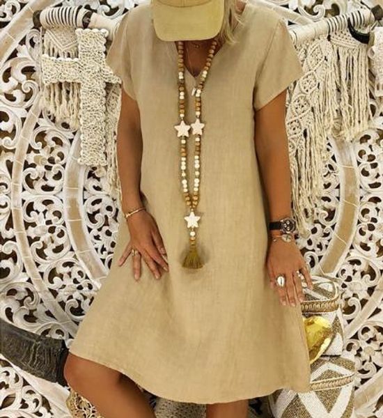 

женщины лето стиль feminino vestido футболка хлопок повседневная плюс размер дамы платье повседневная льняное платье горячие продажи, Black;gray