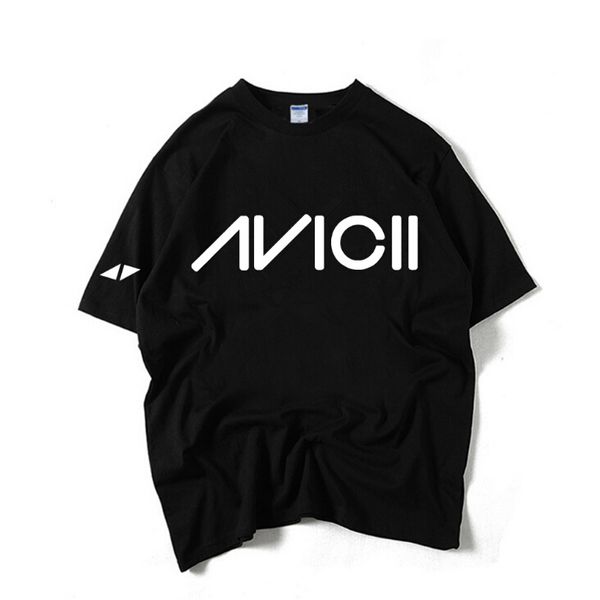 

dj avicii printed t shirts for men black and white short sleeve tees fashion daily wears, White;black