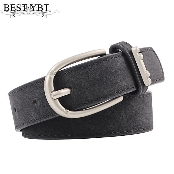 

ybt women imitation leather belt alloy pin buckle belt casual sport cowboy trend simple fashion women, Black;brown