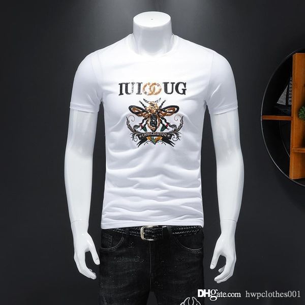 

2020 new luxury mens designer t shirt мужчины женщины письмо печати короткие мужские моды рукава дизайнер повседневный вокруг шеи мужская те, White;black