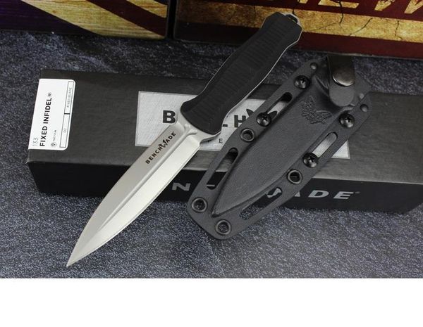 

Высокое качество Benchmade INFIDEL BM 133 двойной передний прямой клинок тактический фиксированный нож открытый кемпинг прямой нож с оболочкой Болтарон