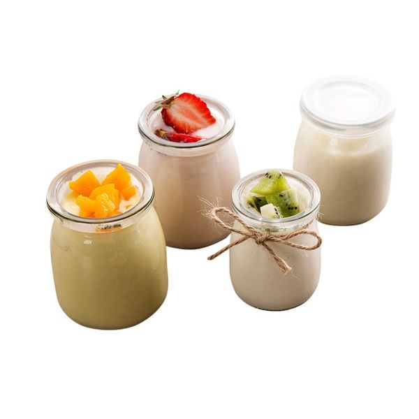 

1шт 200ml творческий прозрачный йогурт бутылки партии желе пудинг кубок питьевой бутылка молока желе приправа jar