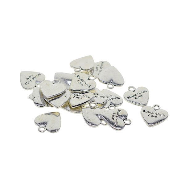 

20 шт тибетских серебряного heart shape подвеска diy key chain подвеска key ring, Black