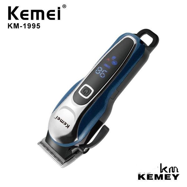 

kemei new digital display rechargeable hair clipper electric hair clipper professional km-1995 home hair salon ing