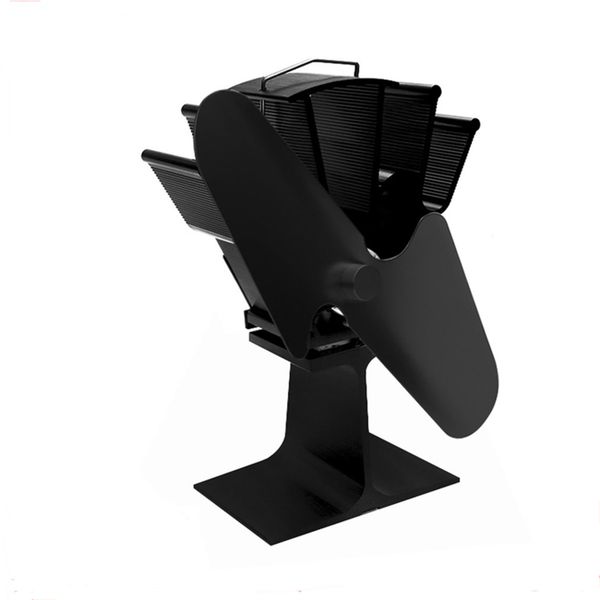 

2 blades heat powered stove fan home silent heat powered stove fan ultra quiet wood fireplace