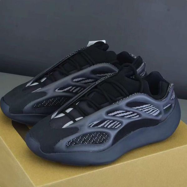 

kanye west foam runner 700 v3 sneakers for mens black grey white grey green white skeleton running shoes man light trainers running size 12