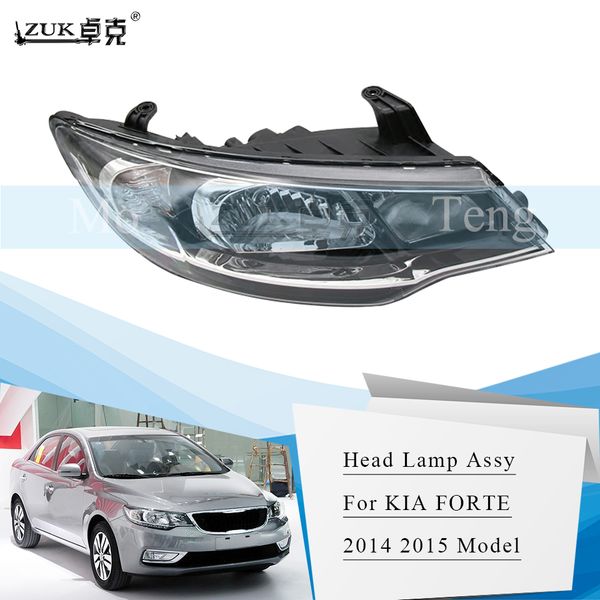 

zuk left & right front headlight headlamp head light lamp assy for kia forte 2014 2015 with day time running light led