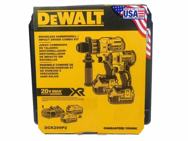 

New Dewalt DCK299P2 5.0Ah 20V Cordless Brushless Combo 2-Tool Kit DCD996 DCF887
