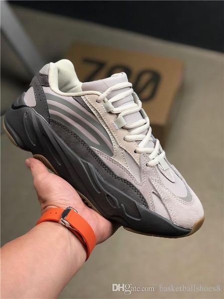 

arrival 700 v2 tephra solid grey utility black vanta reflective kanye west men women running shoes sports sneakers