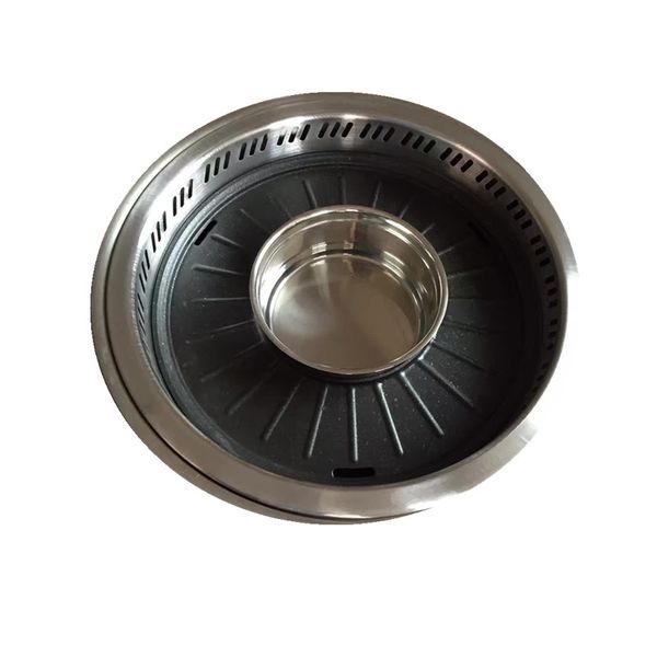 

220 коммерческая корейский электрический гриль духовки бездымного и антипригарным сковорода гриль барбекю 2 в 1 для барбекю и горячий горшок