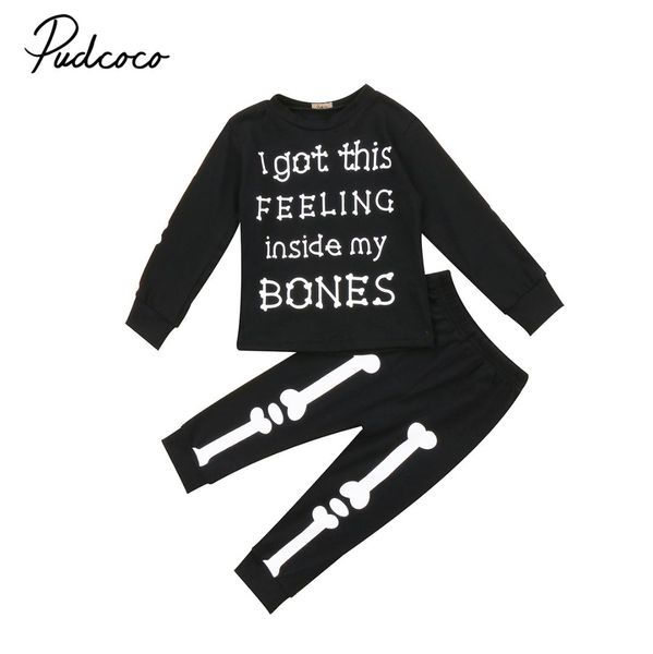 

хэллоуин одежда 2шт дети малыш мальчик девочка одежда набор футболка топ брюки леггинсы наряд, White