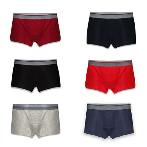 

standard mens underwears boxers breathable cotton underpants for man male underwear boxer color fashion clothes size l-3xl, Black;white