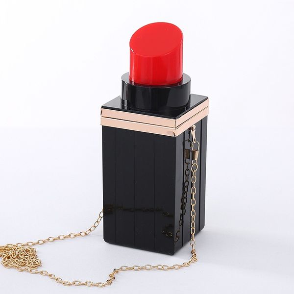 

new lipstick design women flap clutch evening bags gold chain shoulder bags girls handbags purses for ladies party female