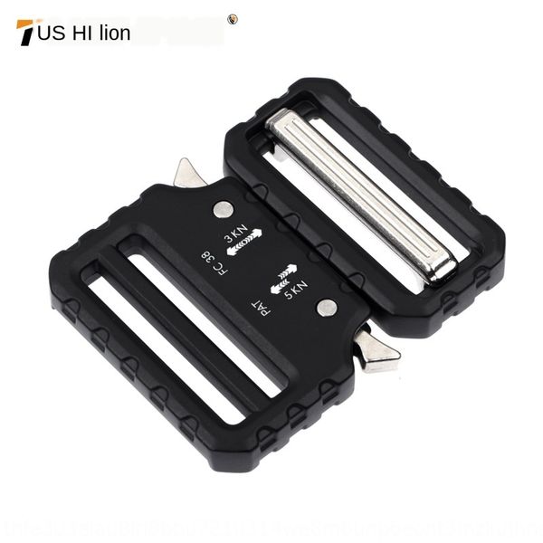 

39mm bidirectional adjustment zinc alloy bidirectional adjustment snake tactical belt metal belt quick-release buckle hardware buckle, Slivery;black