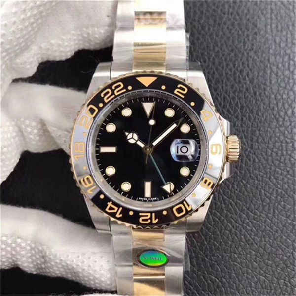 

n-v8 gmt orologio di lusso 904l fine steel watchband with 3186&3285 automatic mechanical movement watch designer watches, Slivery;brown