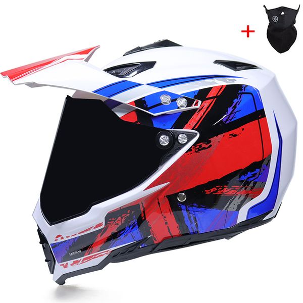 

new off road motorcycle helmet with sunshield moto-cross motocross helmet double lens racing moto