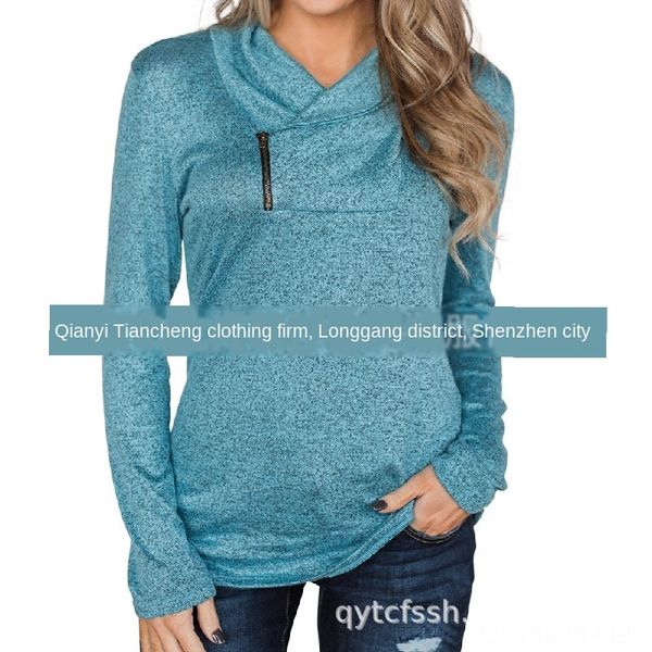 

autumn 2019 v-neck zipper slim autumn women's pullover sweater 2019 v-neck zipper slim pullover women's sweater, White