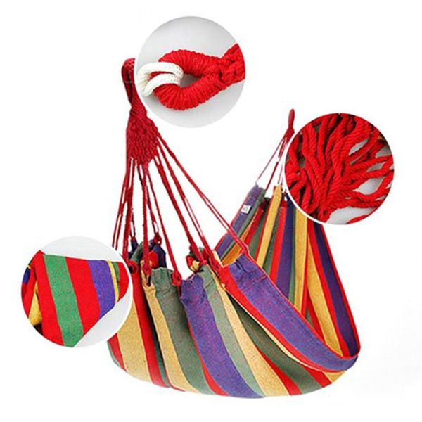 

camp furniture hammock hamac striped outdoor leisure bed hanging double sleeping canvas swing camping hunting chair