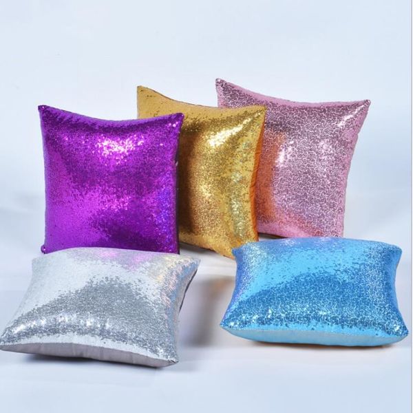 Mermaid Sequins Pillowcase Pillowslip Sofa Car Comfortable Decor