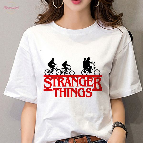 

stranger things 3 women t shirt 2020 new summer t shirt female clothes personality tshirt female thin section tees, White