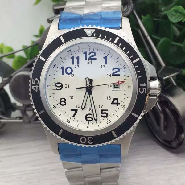 

superocean 44mm automatic br 1884 chronomat colt aerospace white dial wristwatches outdoor men watches, Slivery;brown