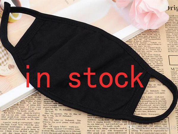 

20pcs anti-dust cotton mouth face mask man woman health cycling wearing black fashion mouth-muffle