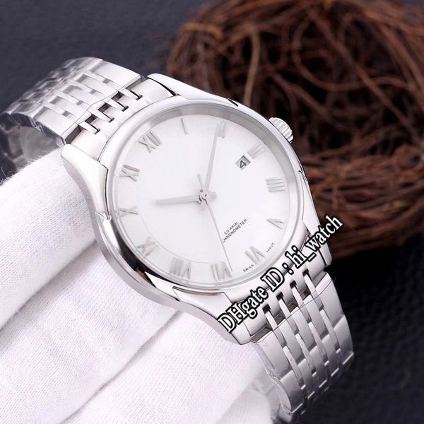 

new drive hour vision 433.10.41.21.02.001 a2813 automatic mens watch steel case white dial roma mark stainless steel bracelet hi_watch h01e5, Slivery;brown