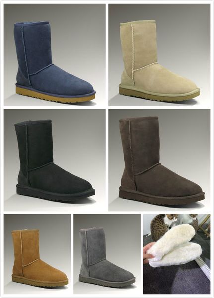 

2019 5825 new tgg women's australia classic kneel boots ankle boots snow winter genuine leather women girls boots, Black