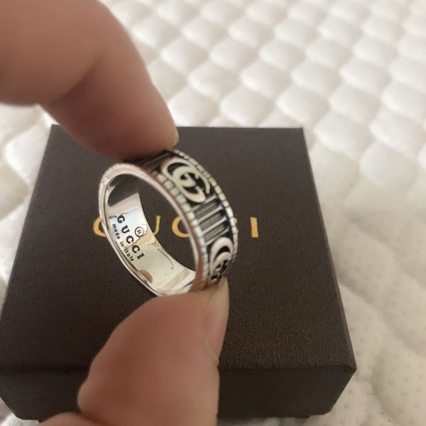 

European de igner new product 925 ilver carving ring jewelry vintage antique ilver hand made hip hop men and woman gg ring gift, Silver