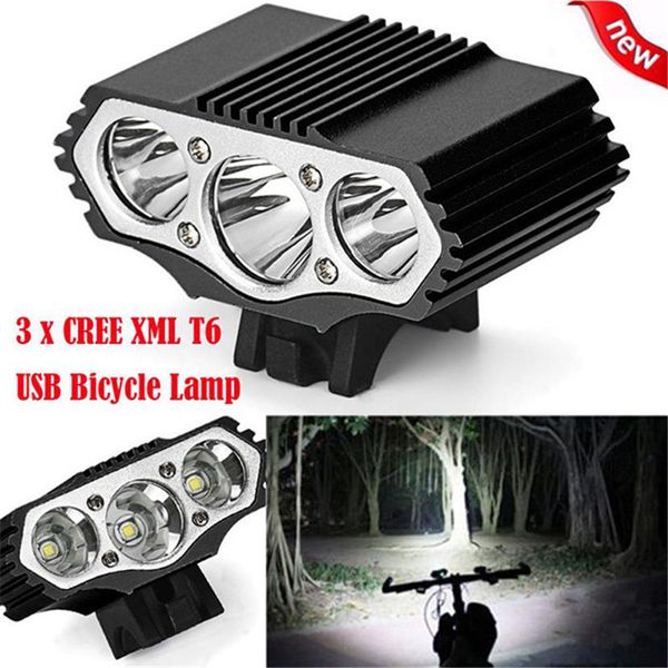 

ishowtienda cycling light 12000 lm 3 x xml t6 led 3 modes bicycle lamp bike light headlight cycling torch bicycle accessories
