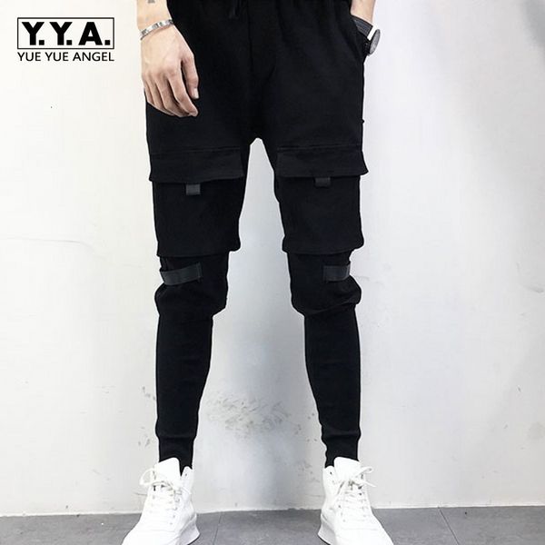 

2020 new brand black dance hip hop pants fashion pencil pants us size s-xxl casual trousers male patchwork full length men
