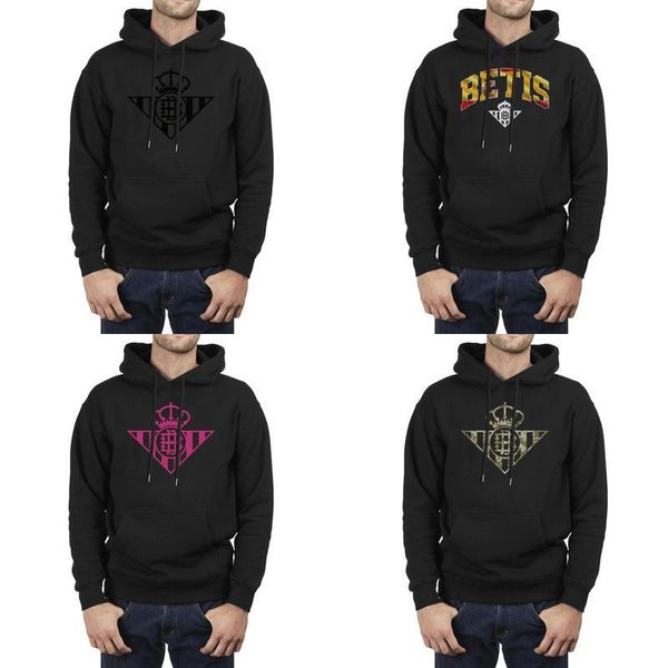 

men design printing real betis los verdiblancos rbb black fleece sweatshirt personalised crazy thick hoodie flag label breast cancer old