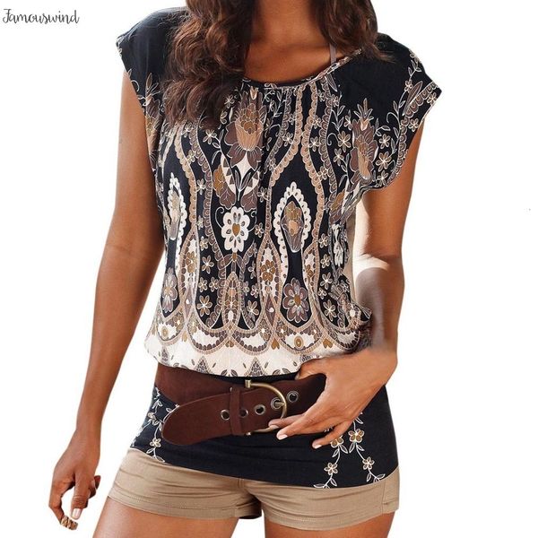 

блузы и лето печати tops o шеи sexy короткие рукава рубашки tee женские топы с длинным одежда женщины, White