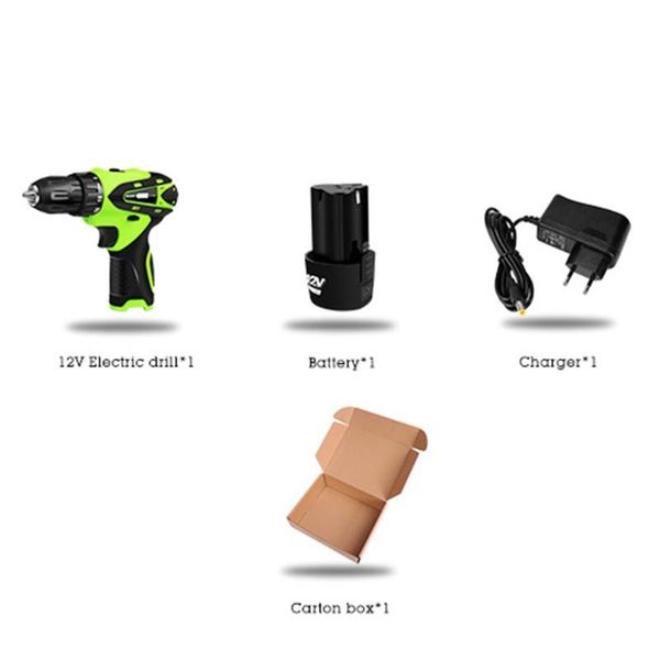 

12в шуруповерт аккумуляторная литиевая батарея отвертка многофункциональный беспроводной дрель электроинструмент