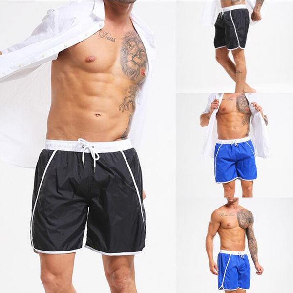 

men's swim drawstring trunks quick dry beach surfing running swimming shorts men's swimming trunks for sunga masculina