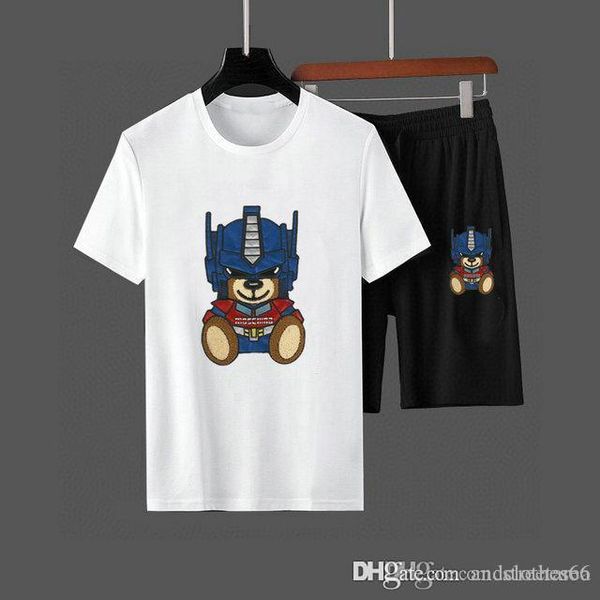 

2020 brand designer mens tracksuits luxury fashion jogging suits short sleeve t shirt+ shorts spring summer casual medusa men tracksuit, Gray