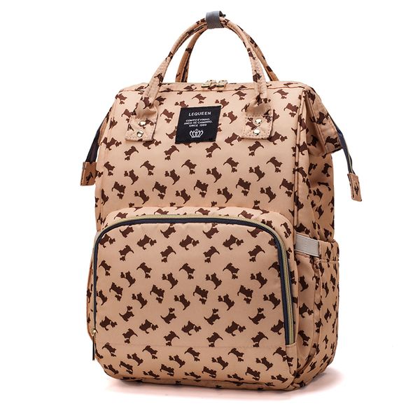 

dog printed diaper bag backpack waterproof baby mummy maternity bag mommy nappy bags large capacity baby care nursing bags