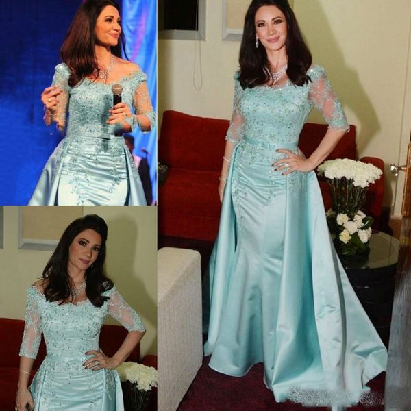 

светло-голубые платья для матери невесты круглый вырез с половиной рукавов кружева из бисера длина пола атласная русалка платье для мамы сва, Black;red