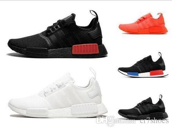 

2019 r1 running shoes for men women 3m reflective triple black white solar red oreo og mens trainers breathable sports sneakers runner