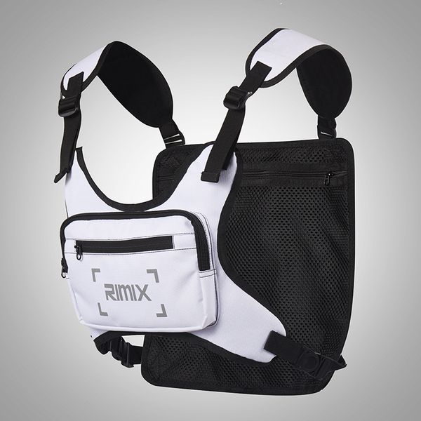

men sports chest bag reflective strip tactical pack male the multifunctional bags fashion women vest backpack new phone pouch