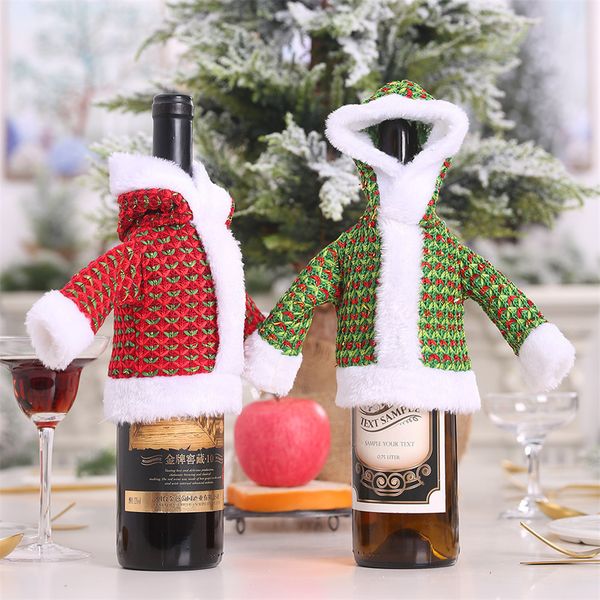 

christmas decorations sweater bottles sets old man clothes bottle dress up innovative santa snowman decorations #ss