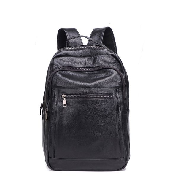 

100% кожа рюкзак мужчины простой кожи высокого качества рюкзак мужской моды trend молодежи отдыха и путешествий компьютерная сумка мужчины