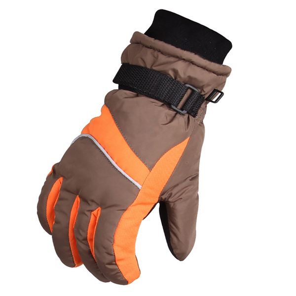 

1 pair adjustable warm cycling sports windproof winter snowboard waterproof ski gloves anti slip thickened men women