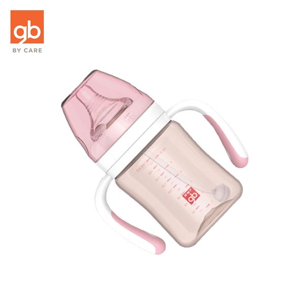 

goodboy 180ml baby bottle temperature resistant wide mouth with handle new born antiflatulence bottle fashion simple style 6-12m
