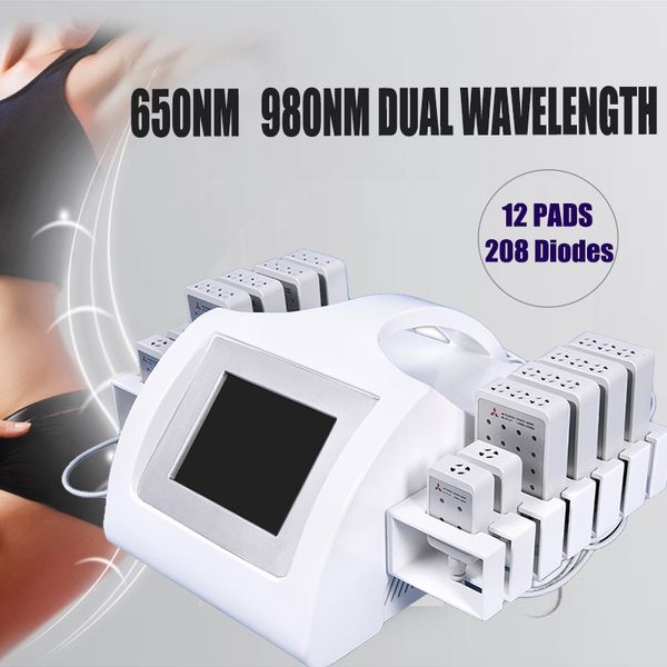 

12 pads laser lipo skin tightening body slimming weight loss machine portable lipolaser fat removal laser lipo massage
