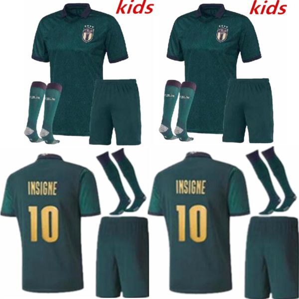 

2019 maglia da calcio barella sensi insigne 19 20 coppa europa rinascimento chiellini belotti italia camicie calcio bernardeschi bambini, Black;yellow