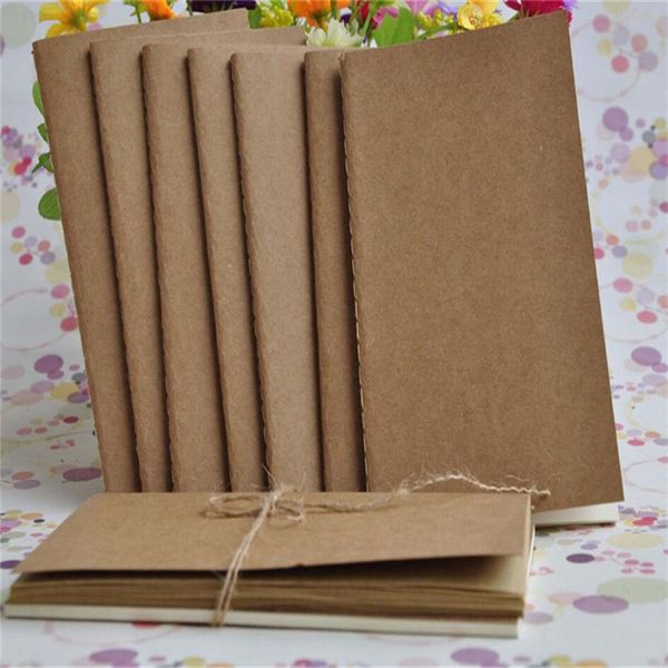 Notebook Kraft Revistas de viagem sem forro blocos de notas em branco marrom