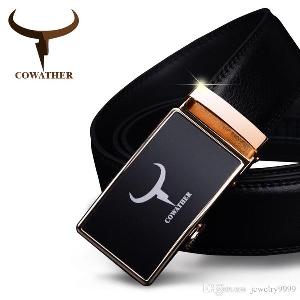 

cowather 12 style fashion luxury designer mens belt cow genuine leather automatic buckle belts for men causal ceinture homme, Black;brown